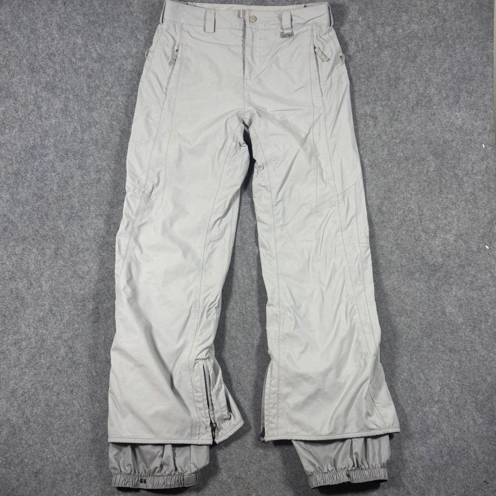 Burton Snow Pants Women S Gray Ski Snowboard Technical Mesh Lined Gaiters